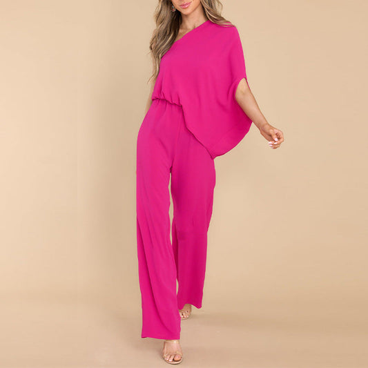 Asymmetrical Shoulder Jumpsuit