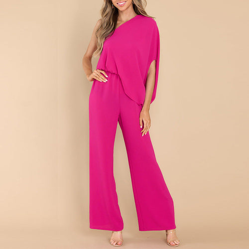 Asymmetrical Shoulder Jumpsuit