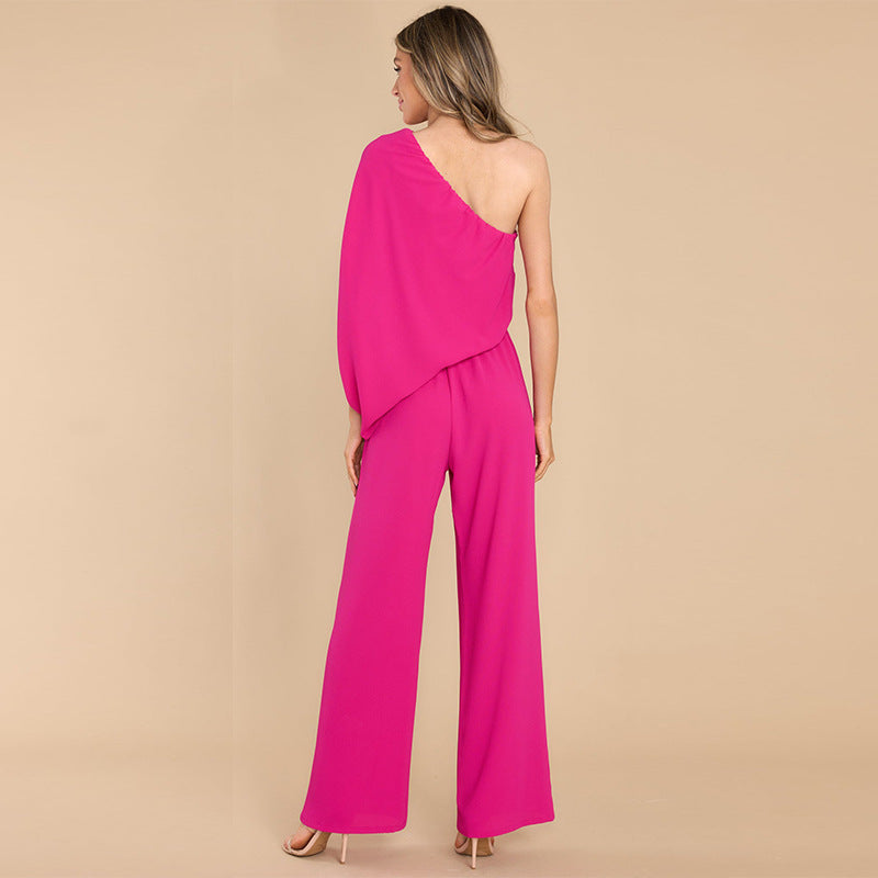 Asymmetrical Shoulder Jumpsuit