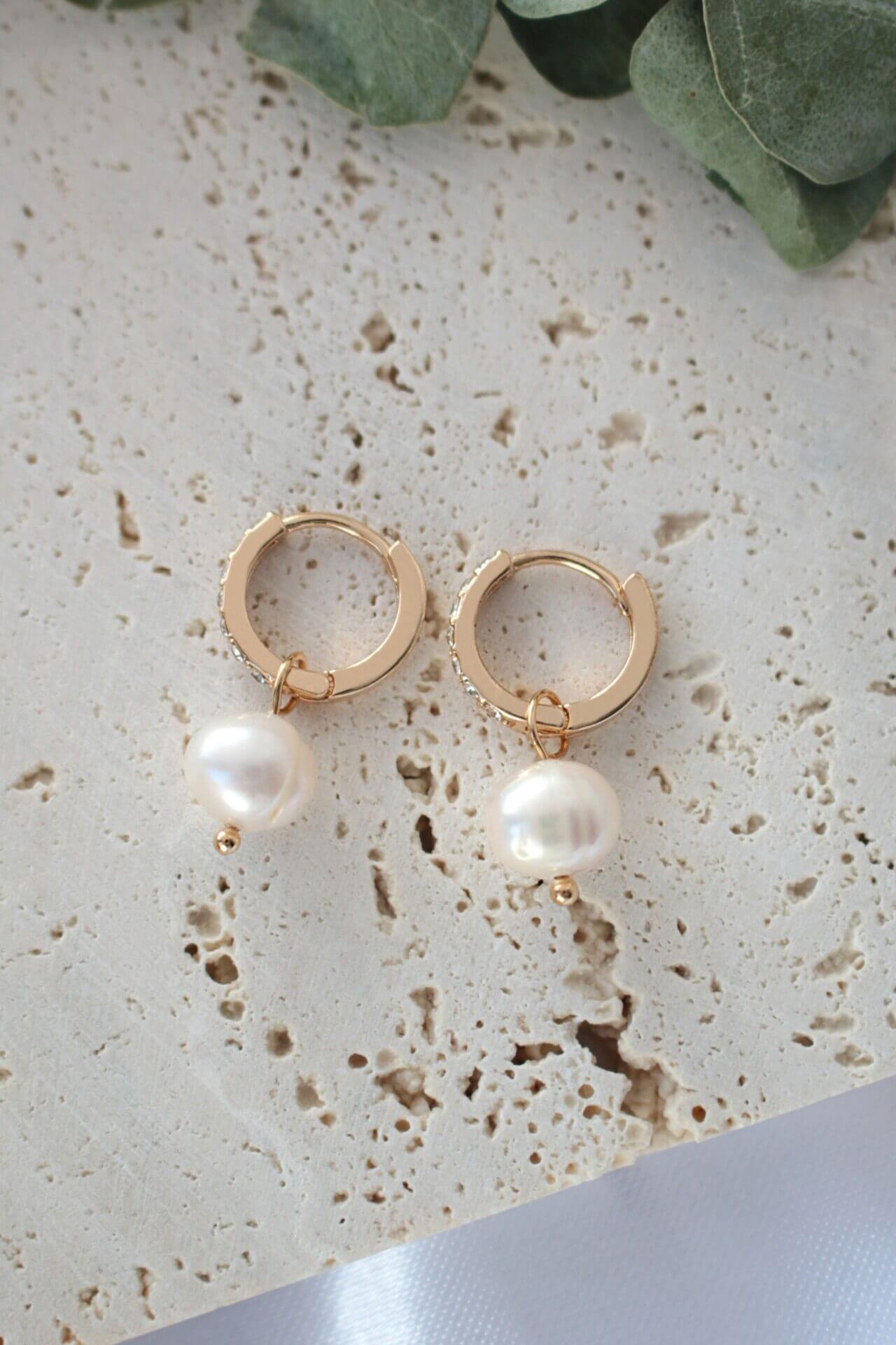 Baroque Freshwater Pearl Hoops