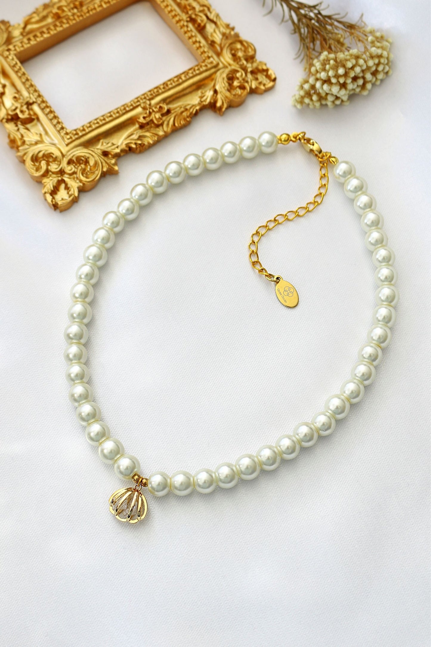 24K Seashell Czech Pearls