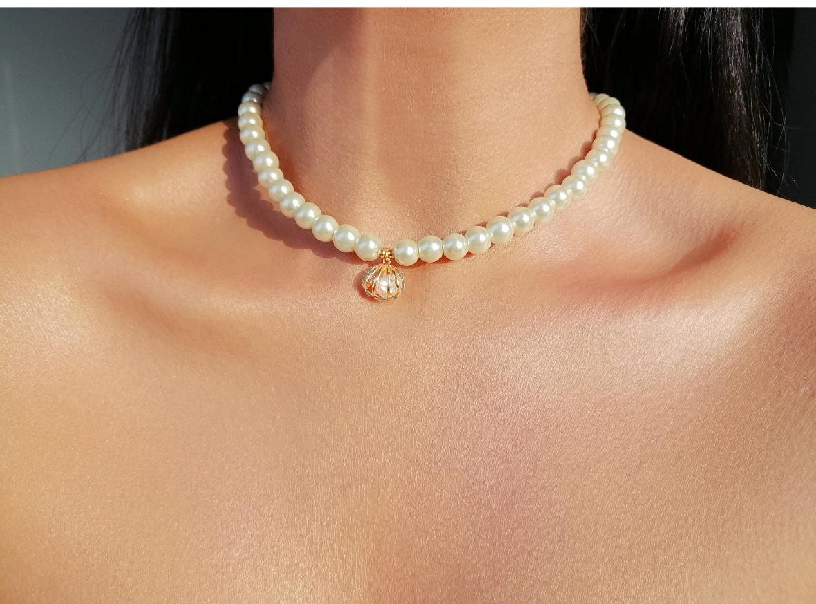 24K Seashell Czech Pearls