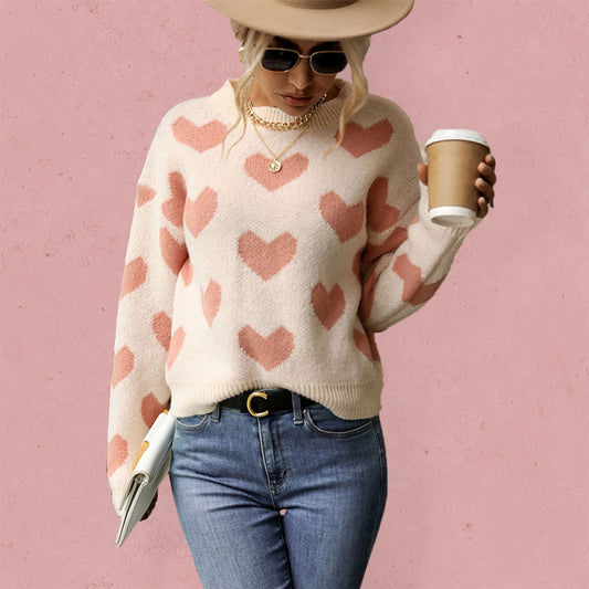 Pink Heart Sweater