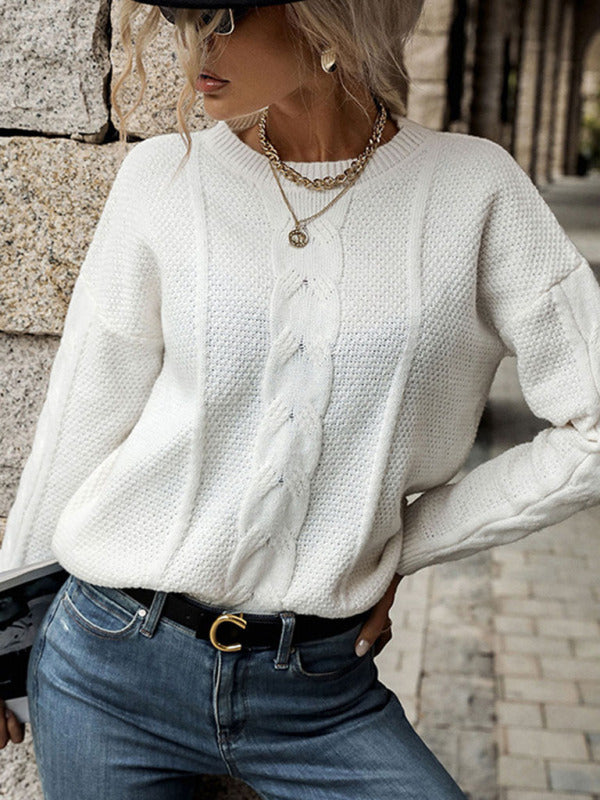 twist long sleeve sweater