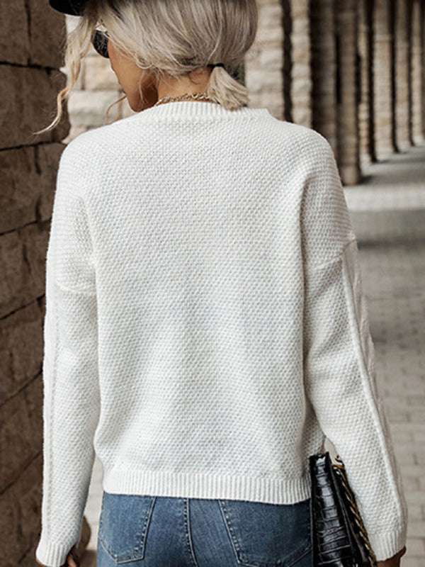 twist long sleeve sweater