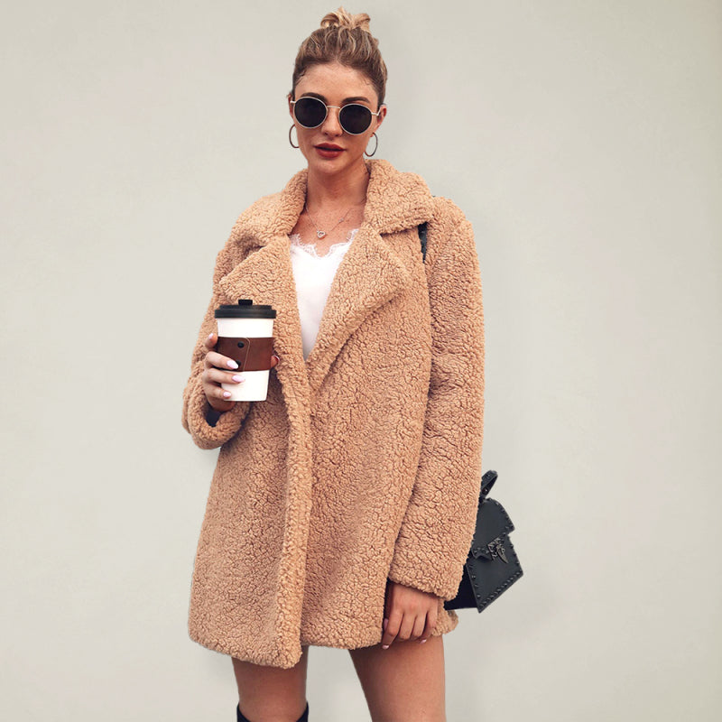 Oversized Minimalist Sherpa Coat