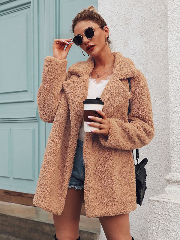 Oversized Minimalist Sherpa Coat