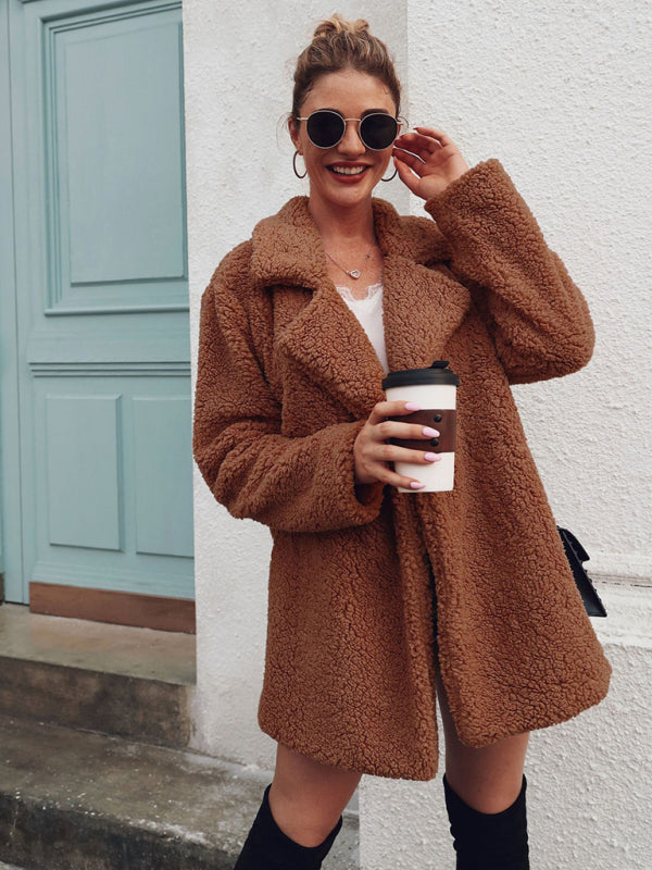 Oversized Minimalist Sherpa Coat