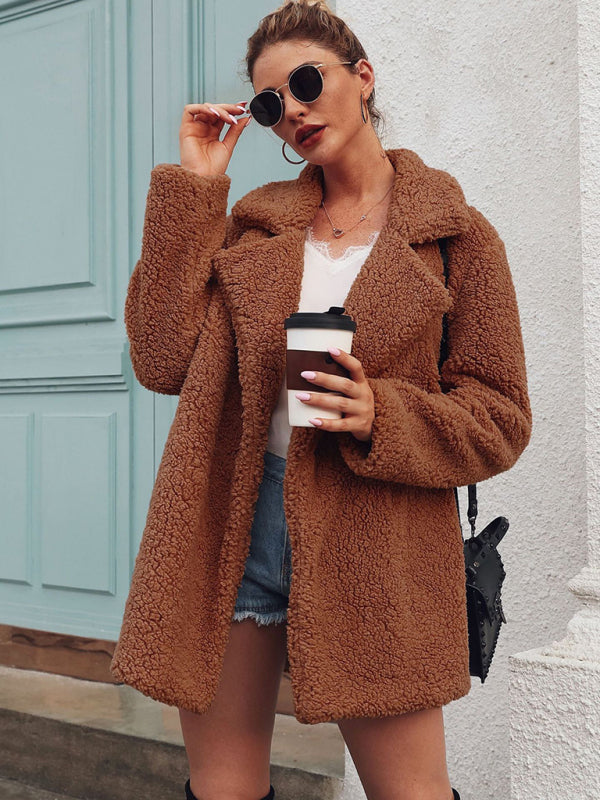 Oversized Minimalist Sherpa Coat