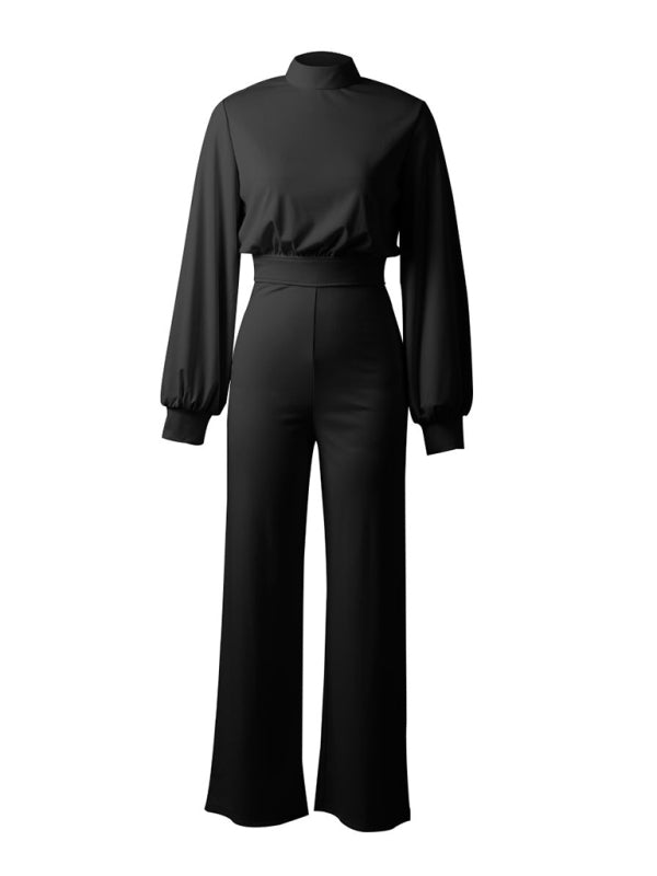 Turtleneck open-back Jumpsuit