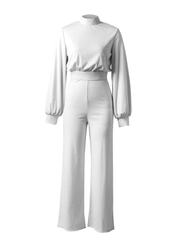 Turtleneck open-back Jumpsuit