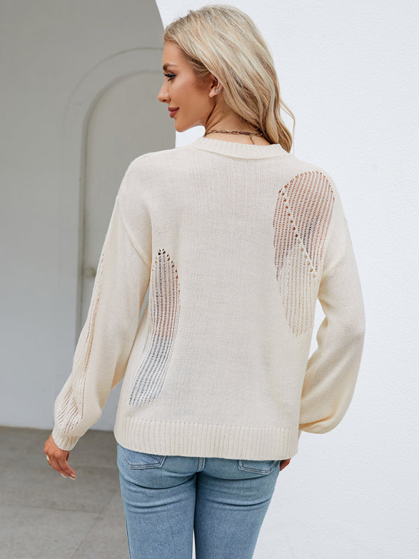 Hollow Pullover Knitted Sweater