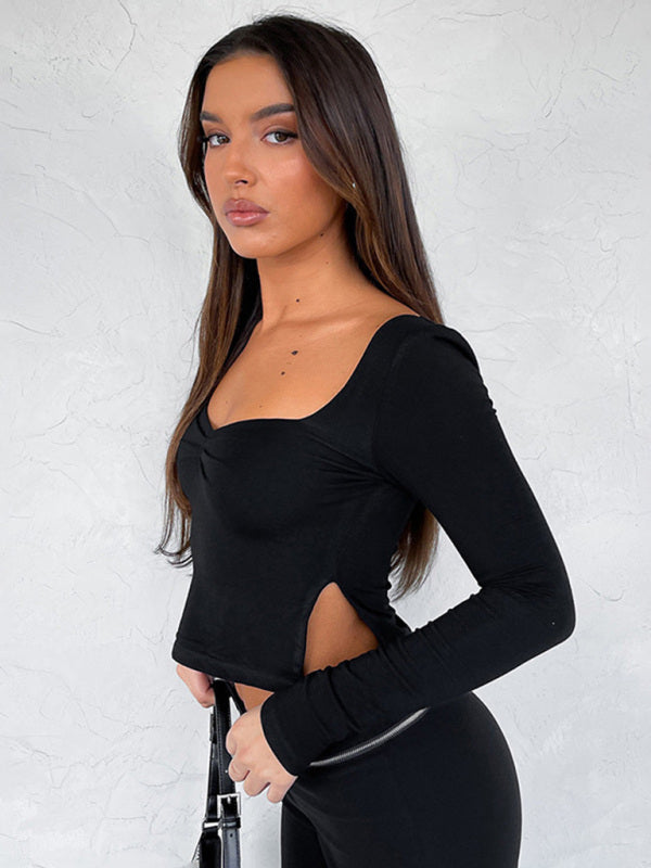 Square Neck Long Sleeve