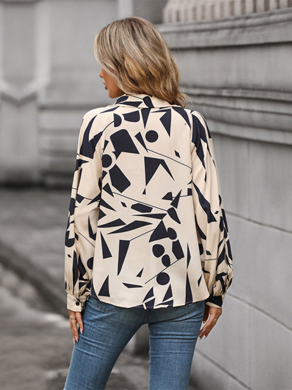 Winter long sleeve printed shirt