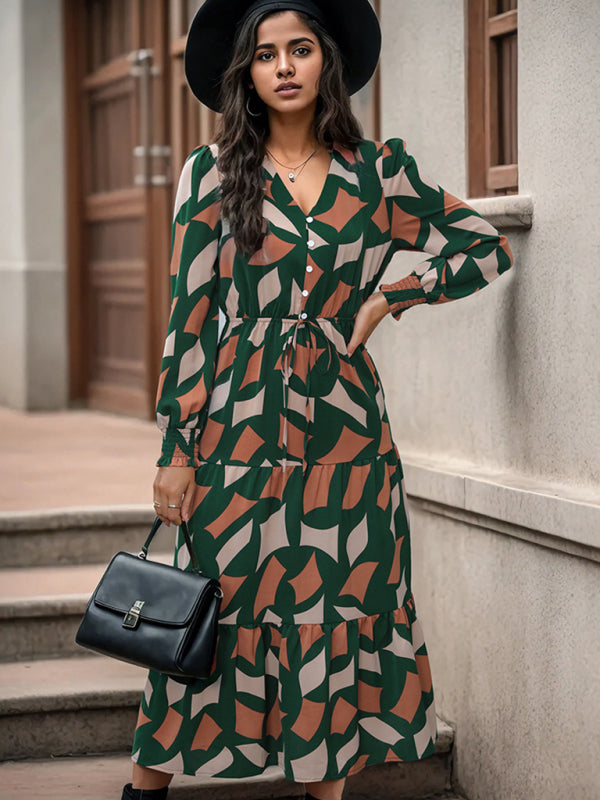 Geometric Midi Dress