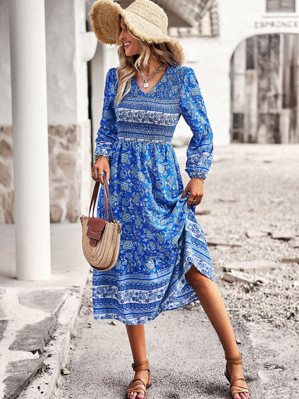 Bohemian V-Neck Dress