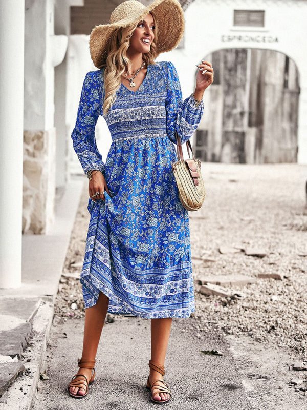 Bohemian V-Neck Dress