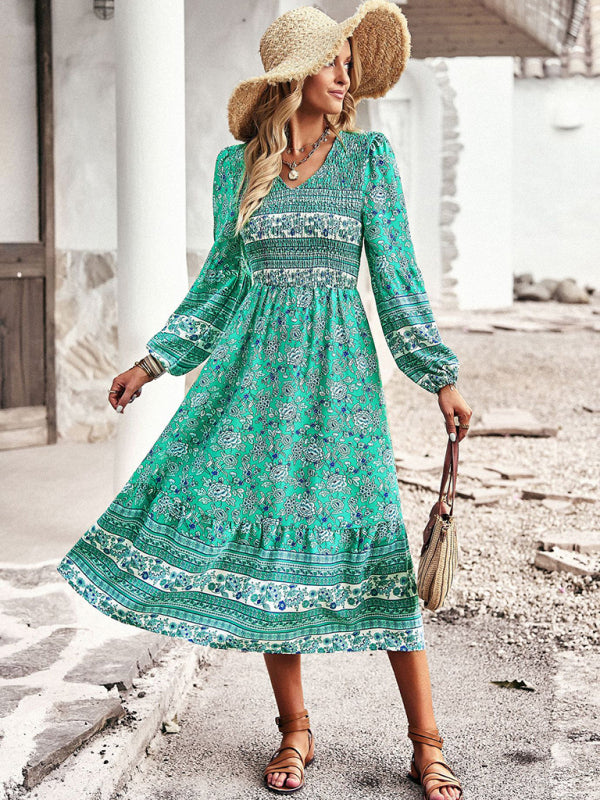 Bohemian V-Neck Dress