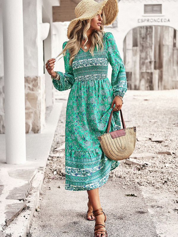 Bohemian V-Neck Dress