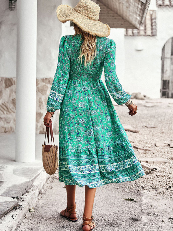 Bohemian V-Neck Dress